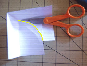 コピー用紙一枚で作る　花のポップアップカード03.gif