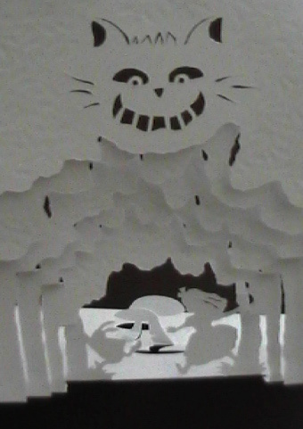 ☆ウサギを追いかけるアリス～～～（ﾉ´ ・v・)ﾉ ☆ポップアップカード