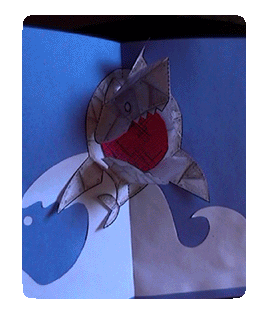 ロボットザメの言い分 笑 飛び出すポップアップカード Simple Pop Ups You Can Make しかけ絵本 手作りポップアップカード